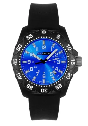 IsoBright T100 Tritium Women's or Mid-Size Military/Sport Watch, Blue Dial, ISO353