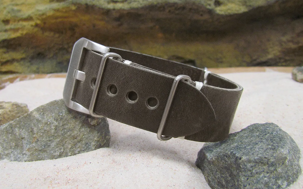 Italian Leather | Slate | One-Piece | Brushed Hardware