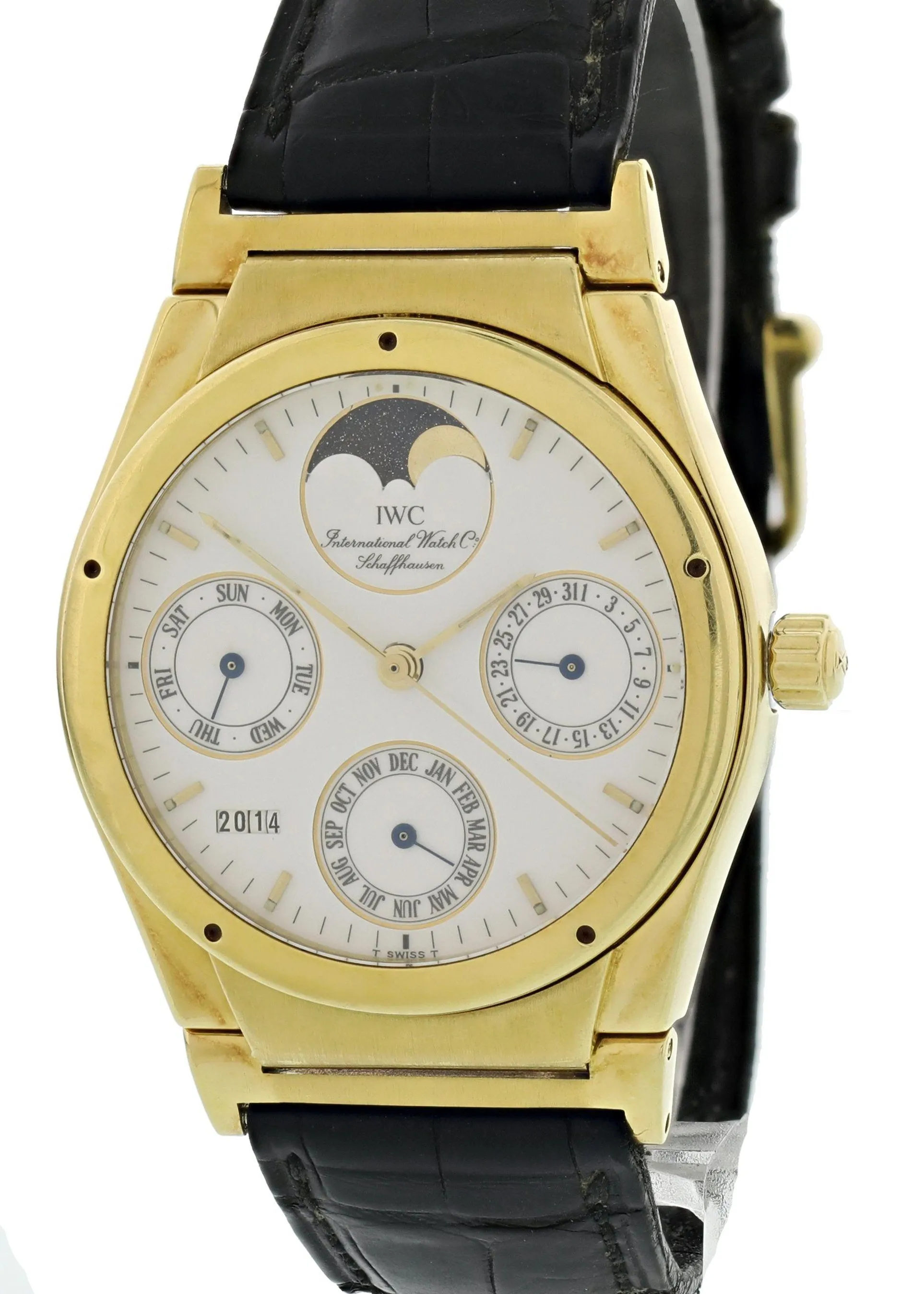 IWC Ingenieur Perpetual Calendar IW3540-03 18k Yellow Gold Mens Watch