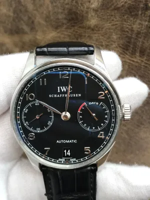 IWC Portuguese 7 days Power Reserve IW500109 Black Dial Automatic Men's Watch