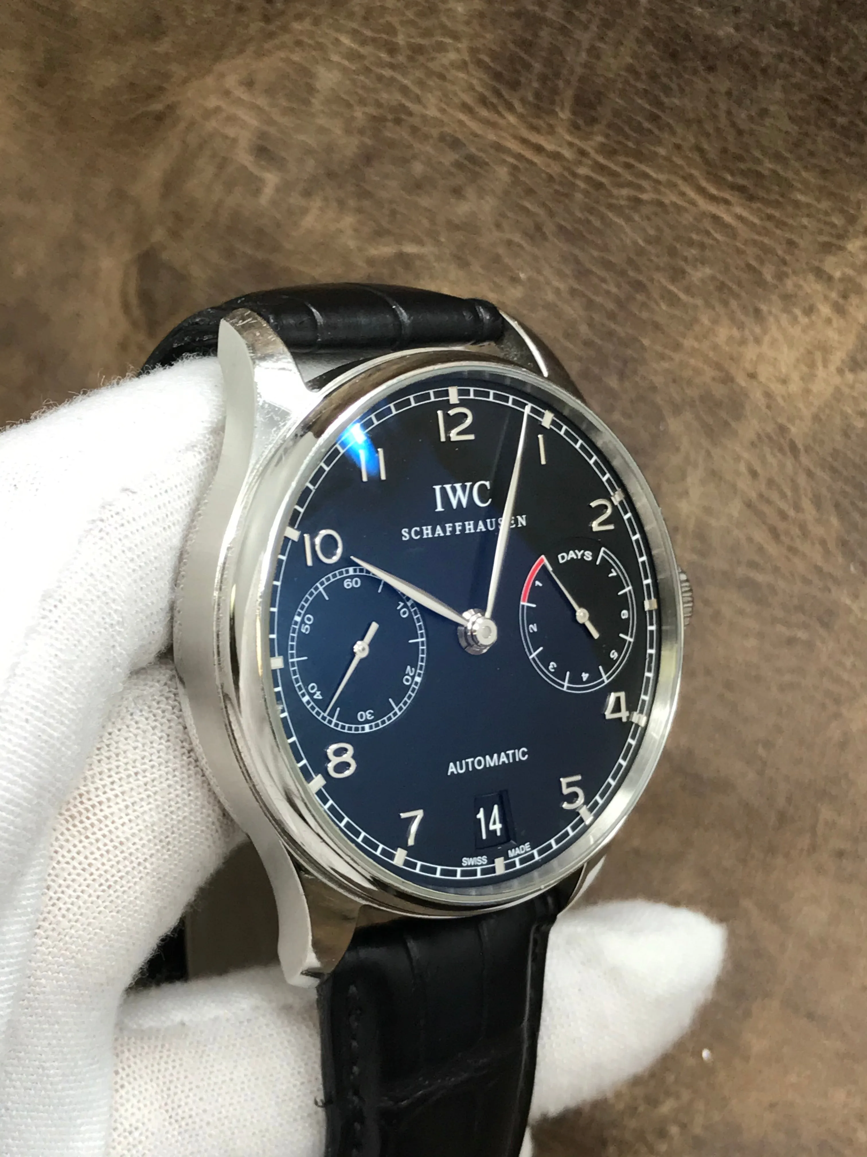 IWC Portuguese 7 days Power Reserve IW500109 Black Dial Automatic Men's Watch