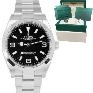 JUNE 2021 Rolex Explorer Black 3-6-9 Stainless Steel 36mm 124270 Watch B P