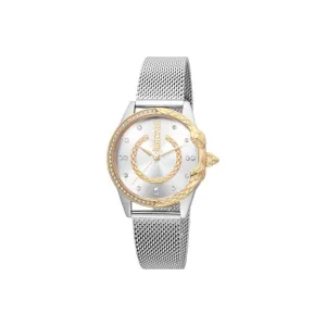 Just CavalliÂ  Ladies Watch Silver/Gold Color Case With Mesh Bracelet
