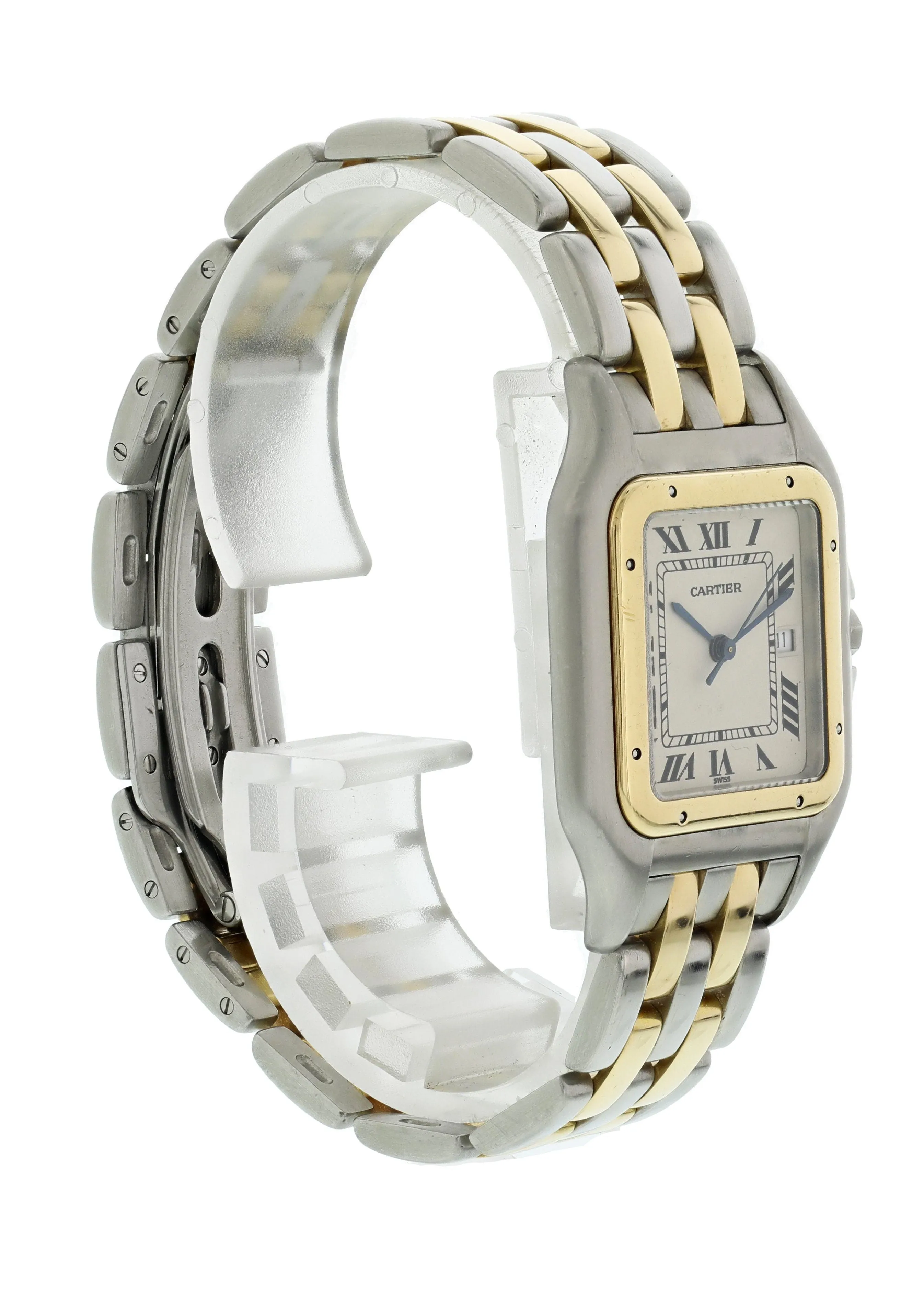 Large Cartier Panthere 8395 18K Yellow Gold Stainless Steel Watch