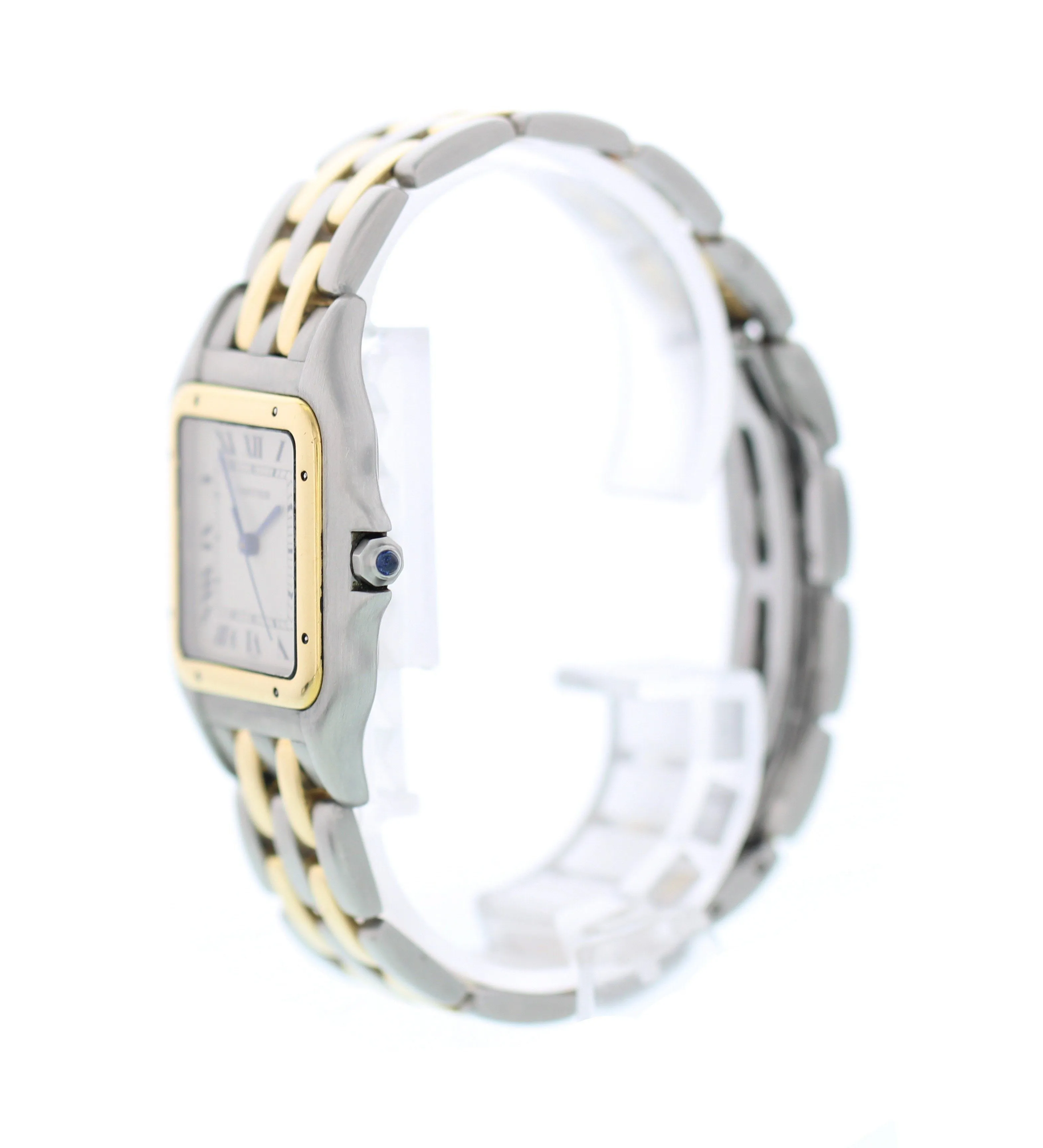 Large Cartier Panthere 8395 18K Yellow Gold Stainless Steel Watch