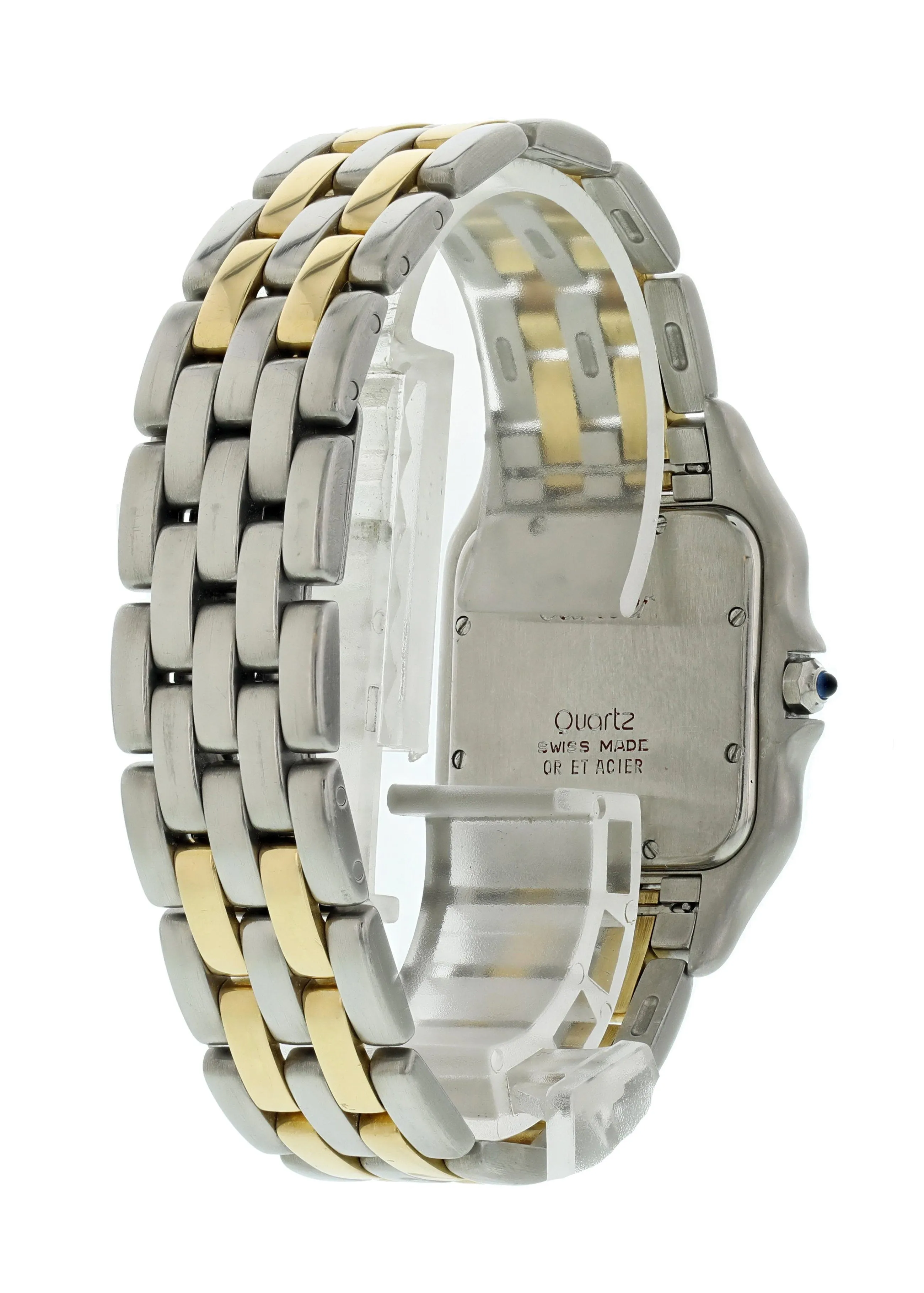Large Cartier Panthere 8395 18K Yellow Gold Stainless Steel Watch