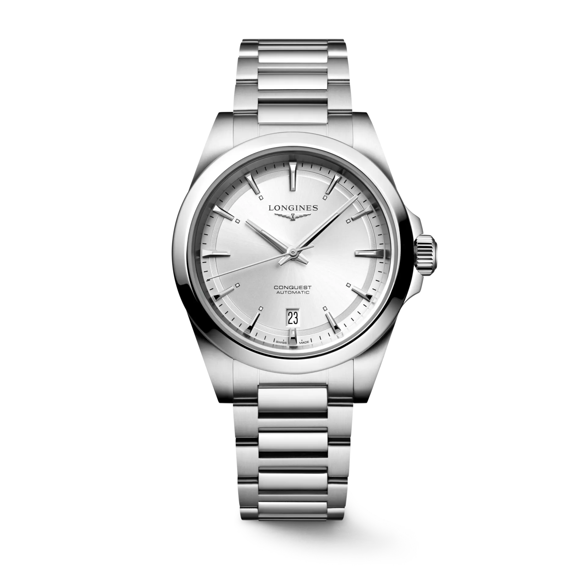 Longines Conquest 38mm Silver Dial Steel Men's Watch L37204726