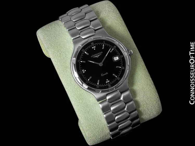 Longines Conquest Mens Bracelet Dress Watch, Quartz, Date, Waterproof - Stainless Steel