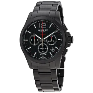 Longines Conquest V.H.P. Perpetual Chronograph Black Carbon Dial Men's Watch L37172666