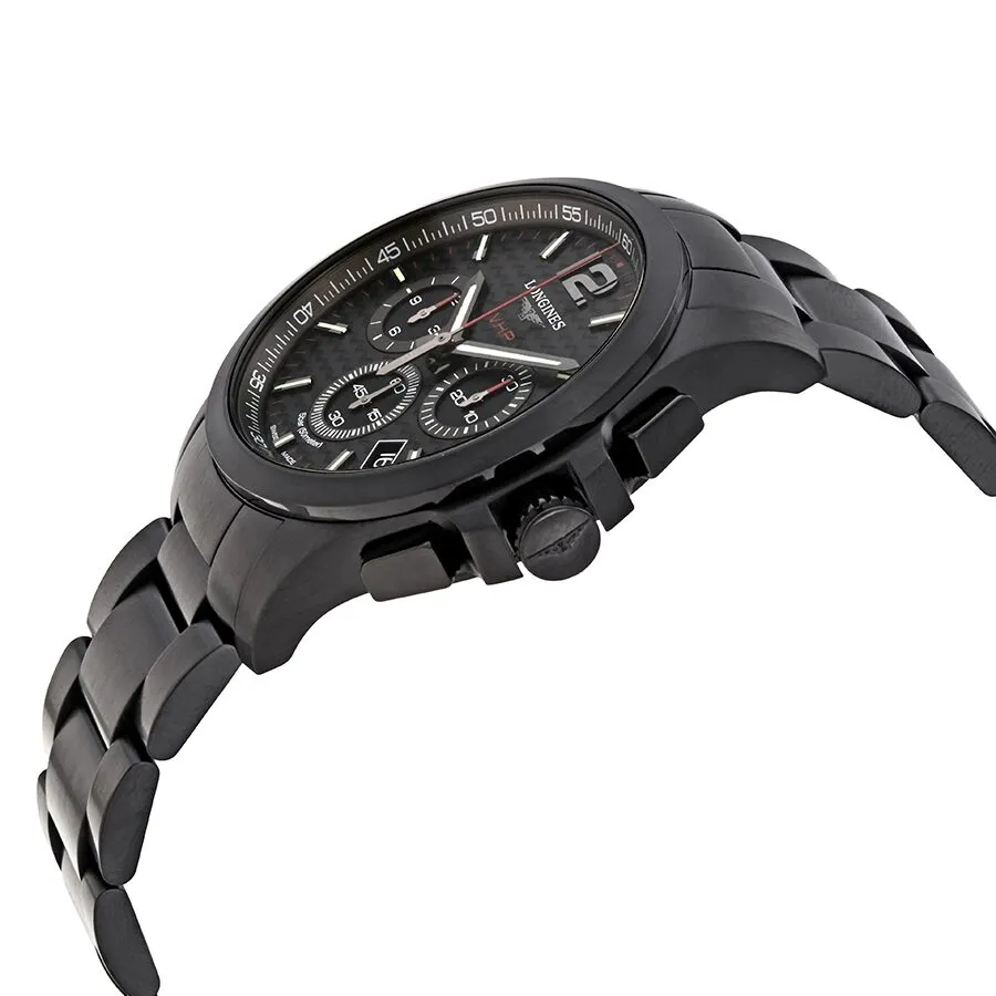 Longines Conquest V.H.P. Perpetual Chronograph Black Carbon Dial Men's Watch L37172666