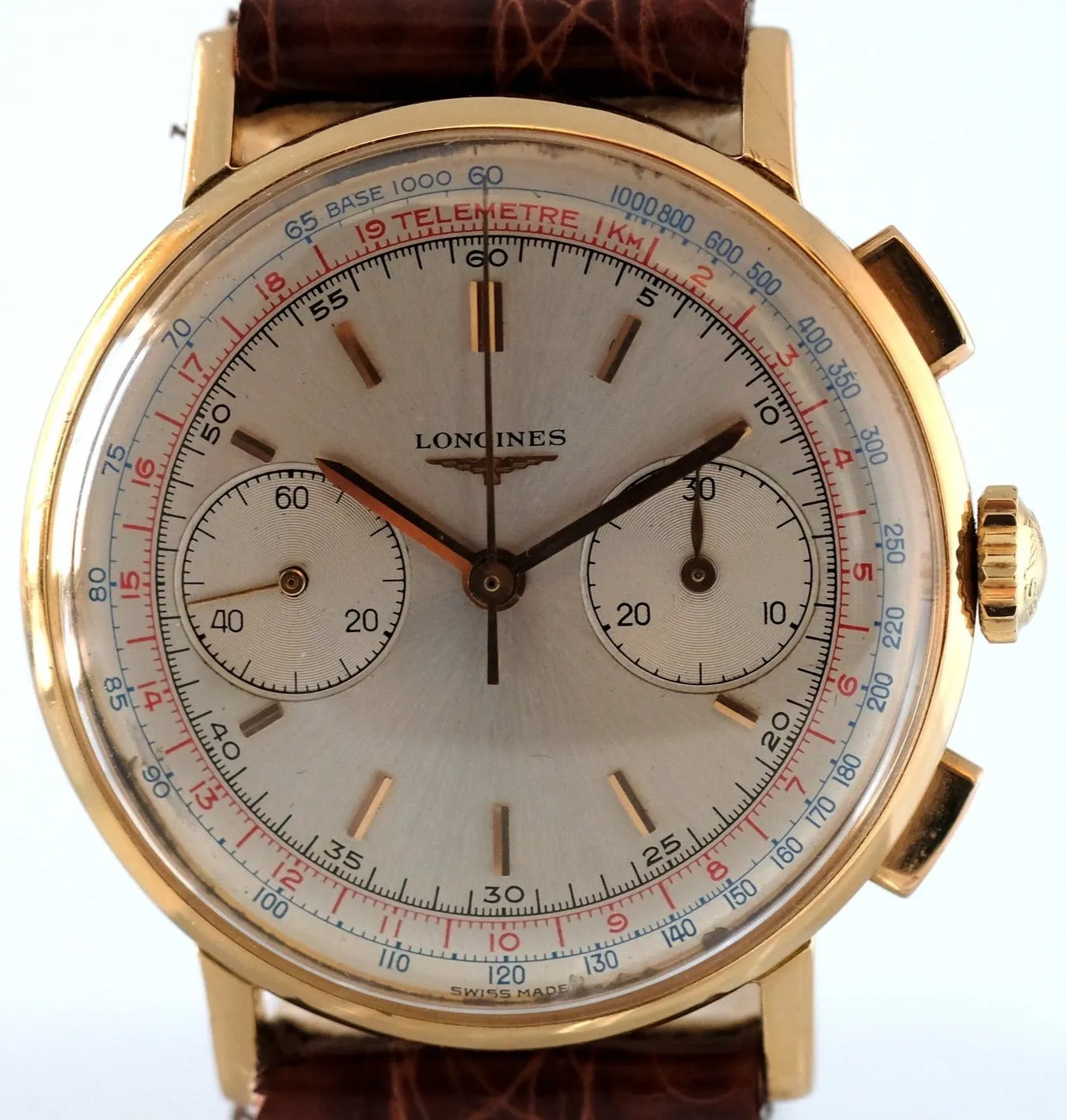 Longines Flyback Chronograph in 18k Rose Gold