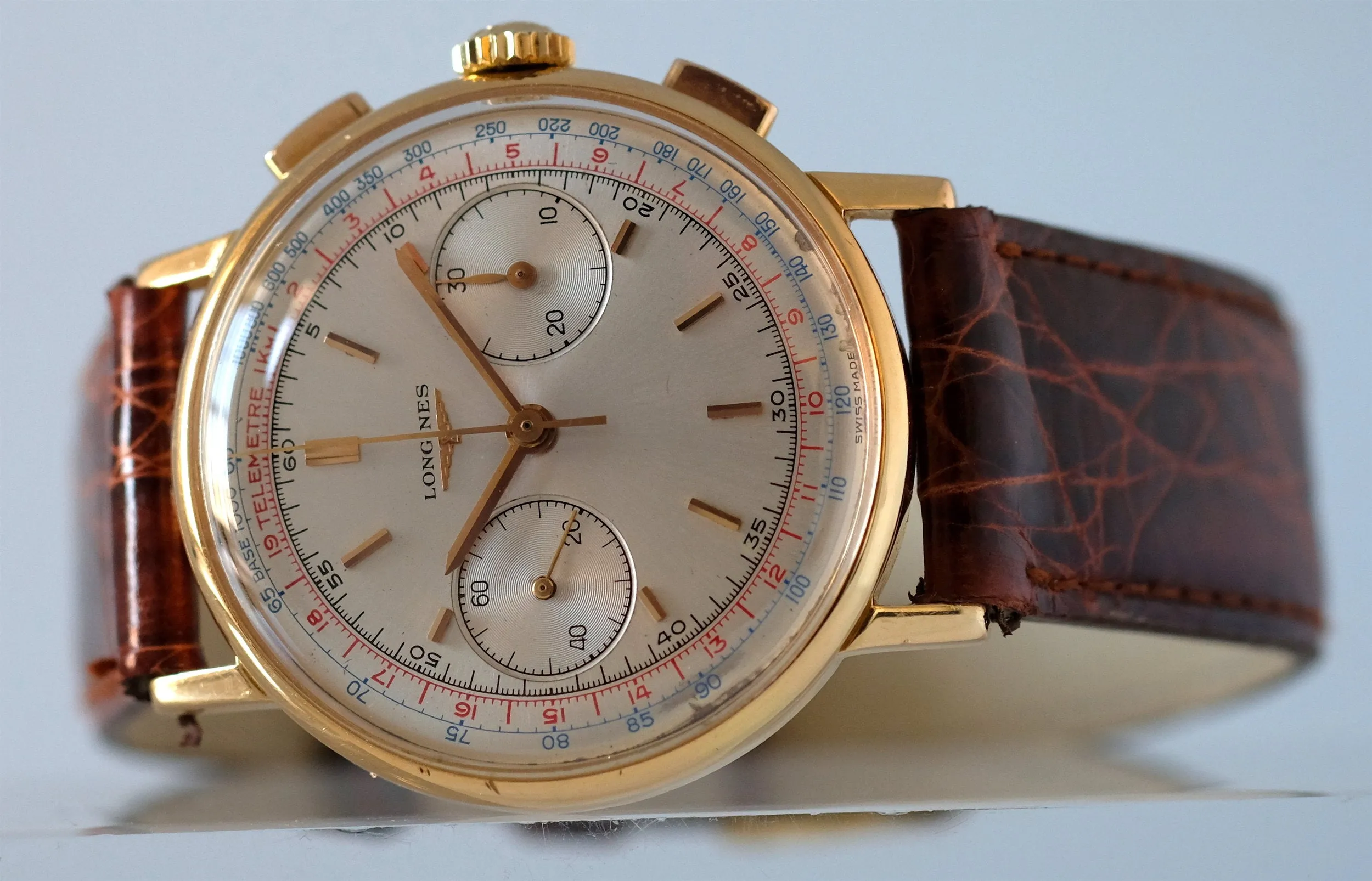 Longines Flyback Chronograph in 18k Rose Gold