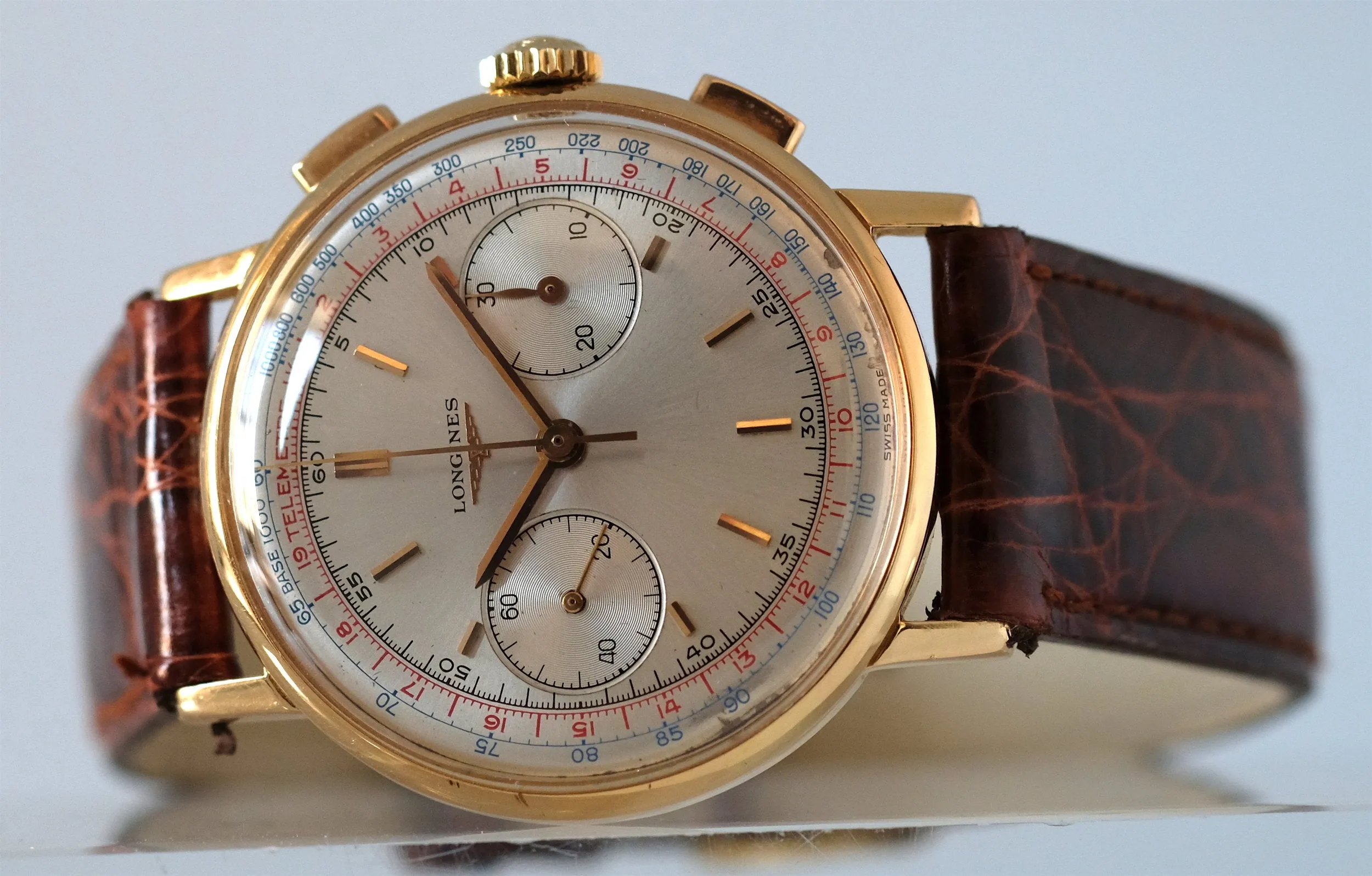 Longines Flyback Chronograph in 18k Rose Gold