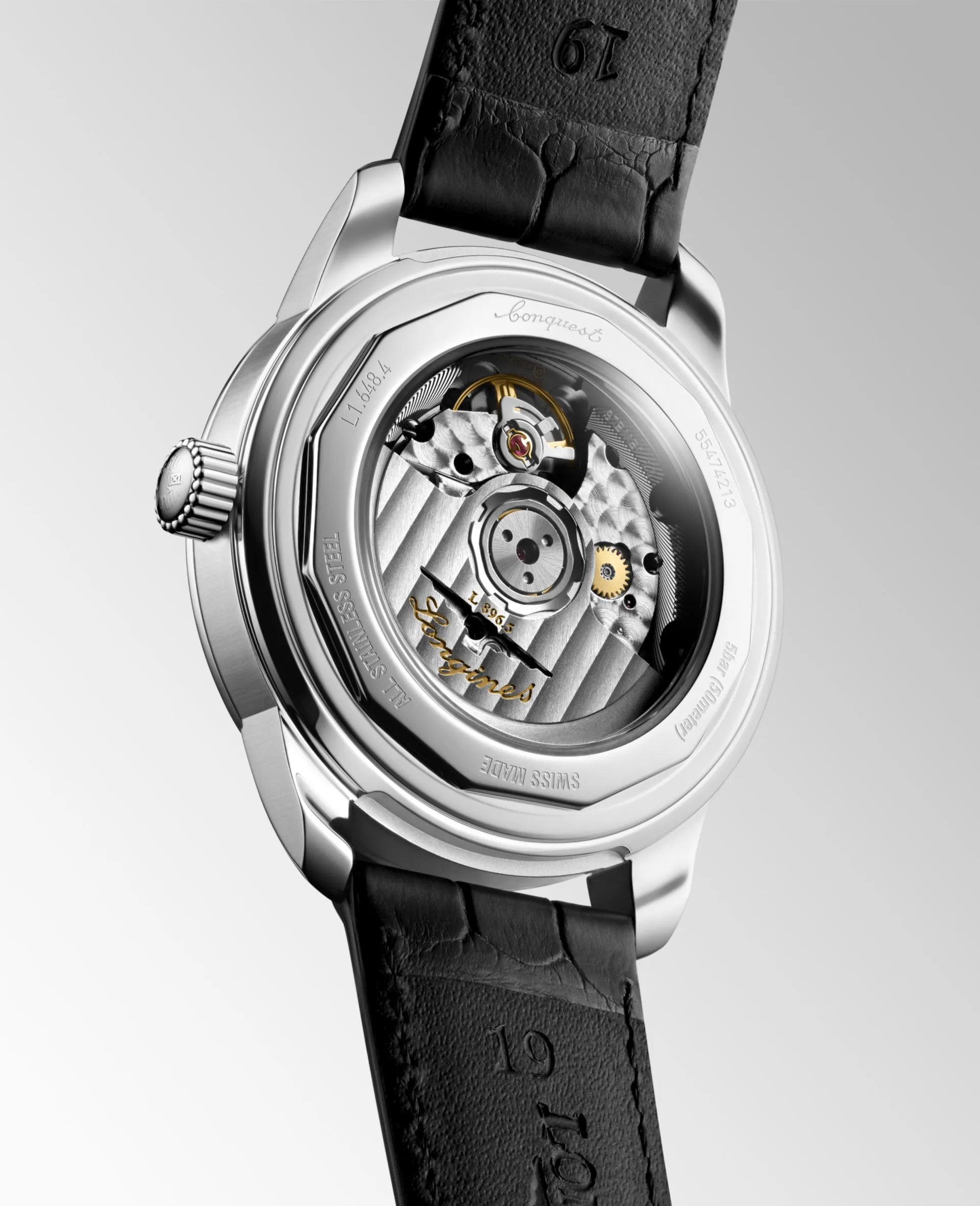 Longines Heritage Classic 38mm Central Power Reserve Black Men's Watch L16484522