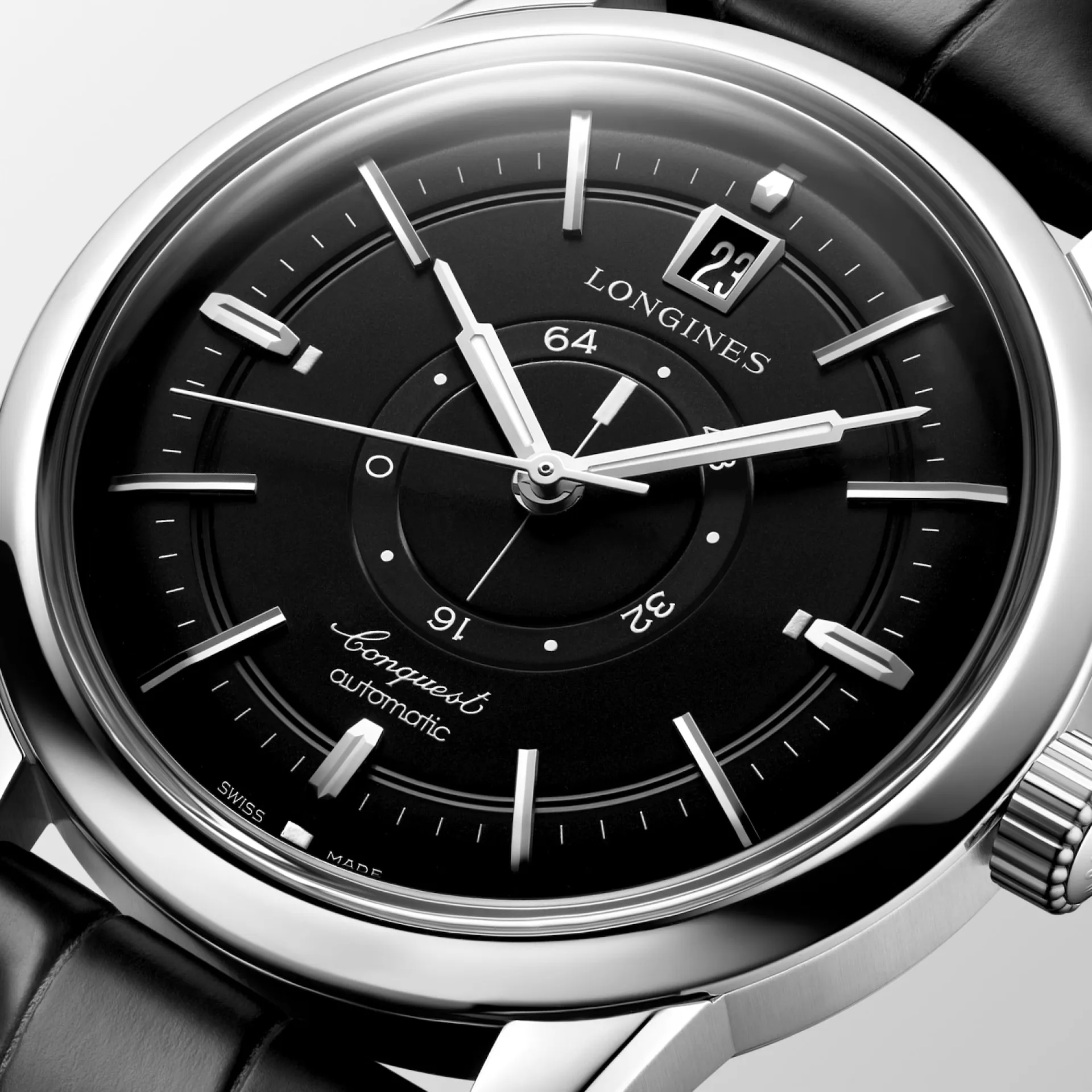 Longines Heritage Classic 38mm Central Power Reserve Black Men's Watch L16484522