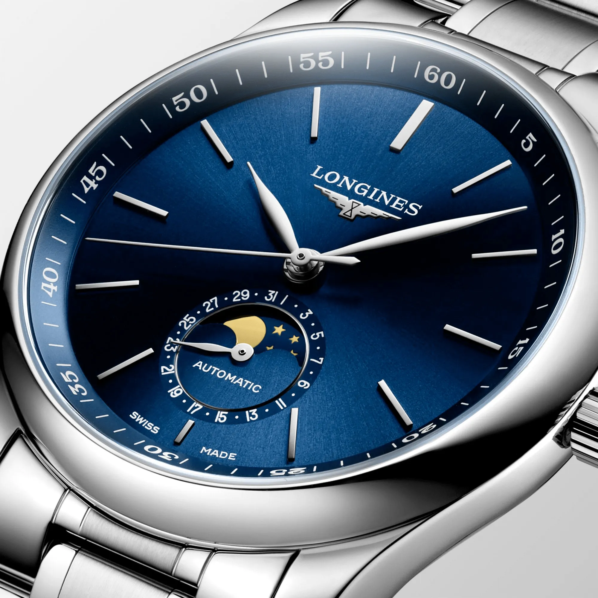 Longines Master Collection 40mm Moonphase Blue Dial Men's Watch L29094926