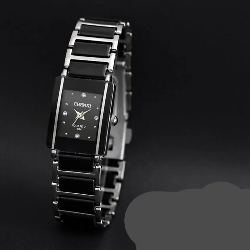 Luxury Gemstone White Silver Watch Women Bracelet Casual Jewelry