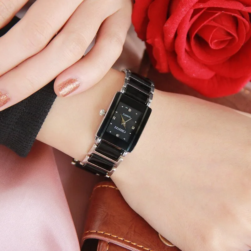 Luxury Gemstone White Silver Watch Women Bracelet Casual Jewelry