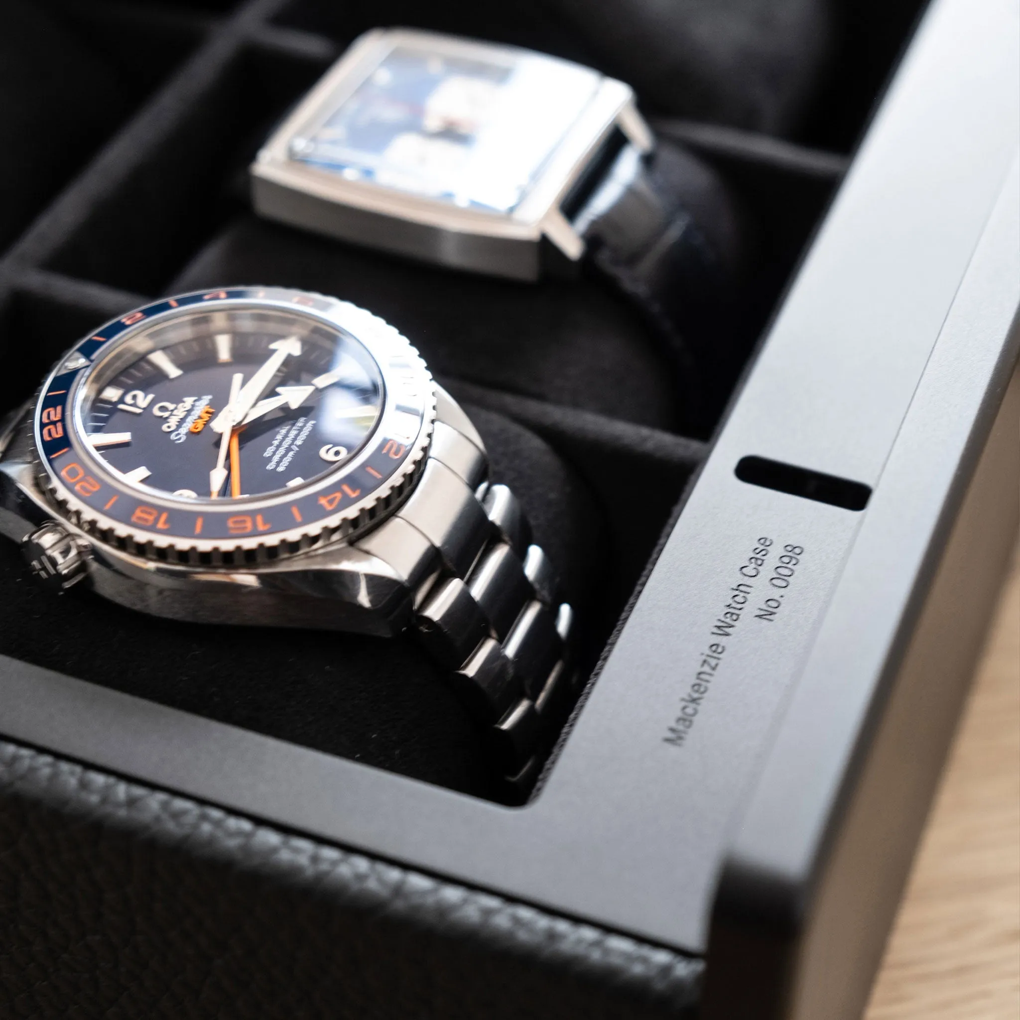 MACKENZIE 12 WATCH BRIEFCASE - BLACK / BLACK