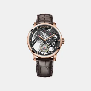 Manual Tourbillon Rose Gold Leather Strap