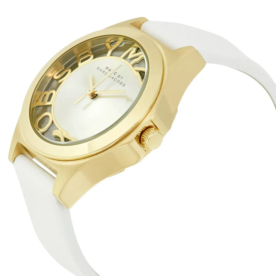 Marc by Marc Jacobs Henry White Dial White Leather Ladies Watch MBM1339