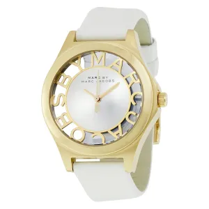 Marc by Marc Jacobs Henry White Dial White Leather Ladies Watch MBM1339
