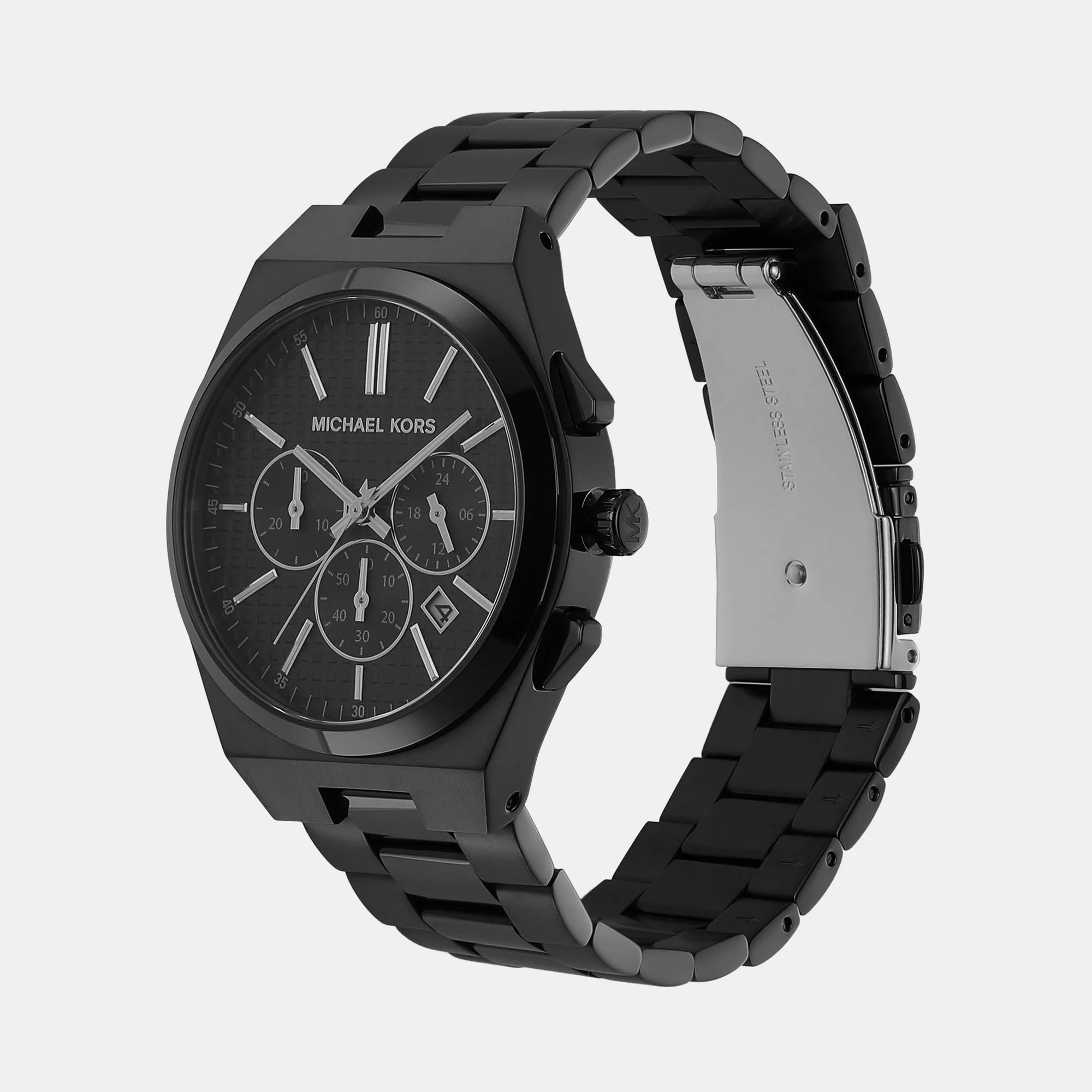 Men's Black Chronograph Stainless Steel Watch MK9146