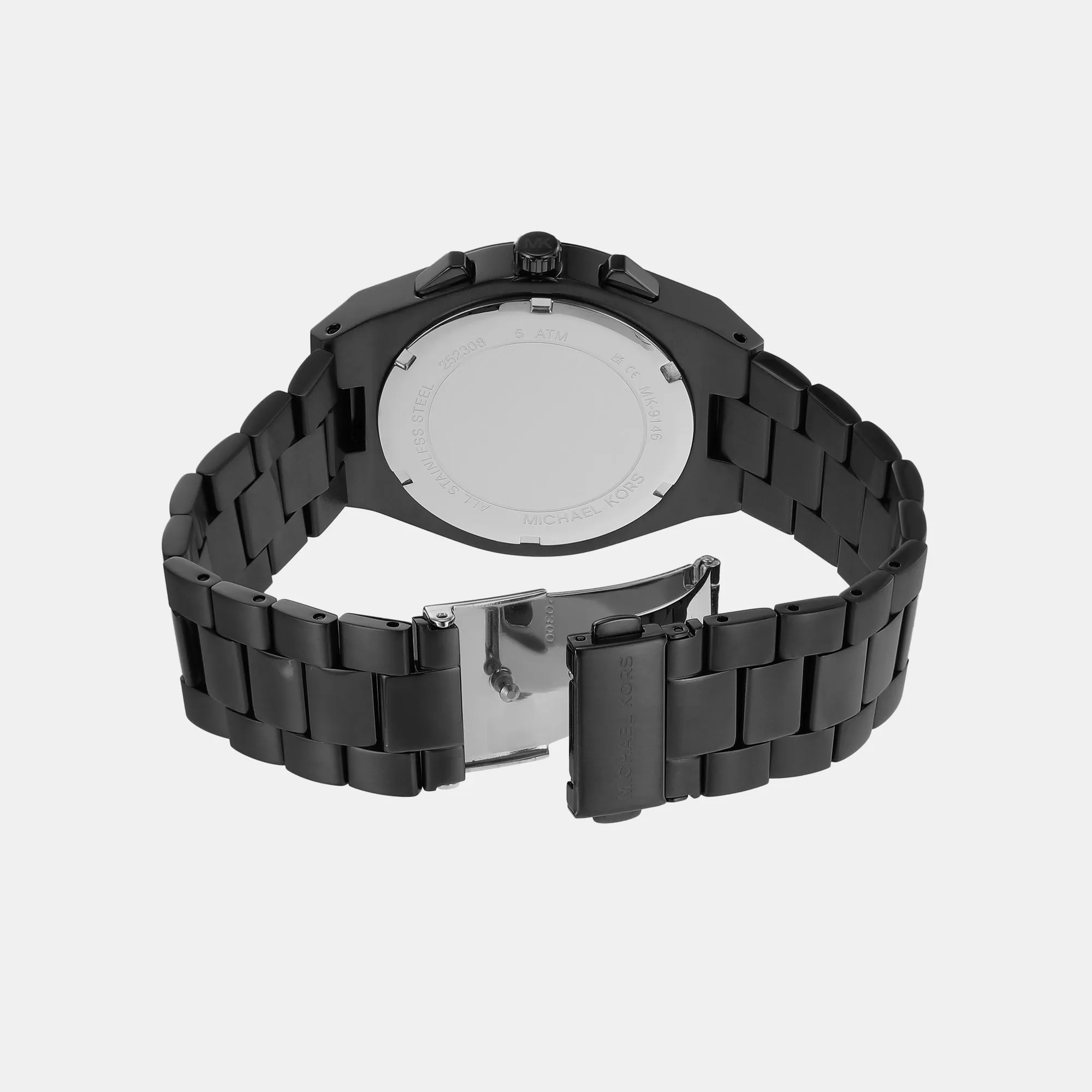 Men's Black Chronograph Stainless Steel Watch MK9146