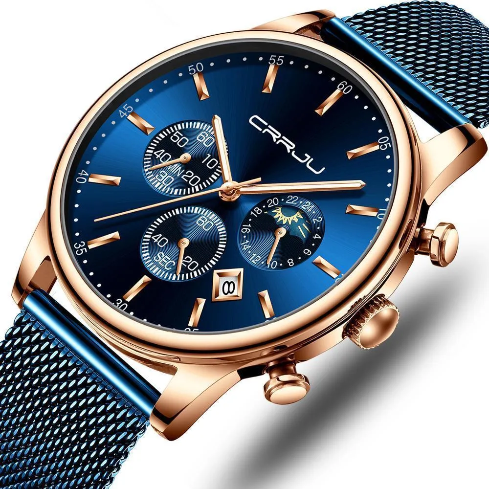 Men's Casual Watch Luxury Mesh Belt Quartz Waterproof
