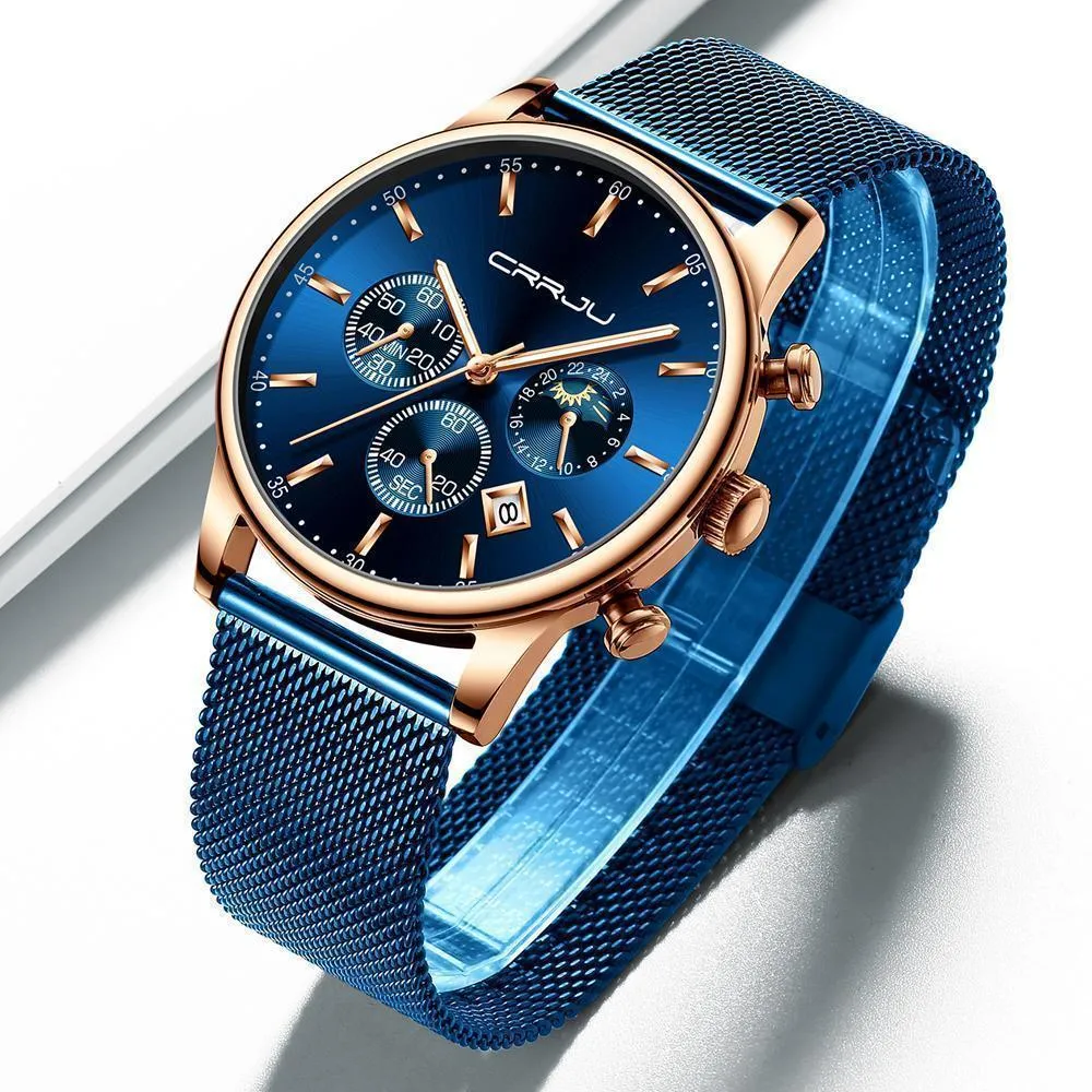 Men's Casual Watch Luxury Mesh Belt Quartz Waterproof