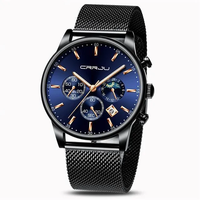 Men's Casual Watch Luxury Mesh Belt Quartz Waterproof