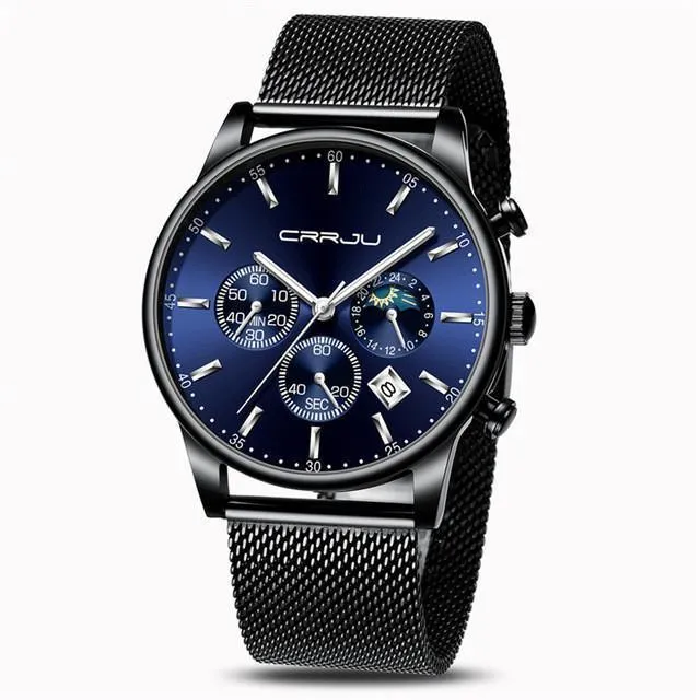 Men's Casual Watch Luxury Mesh Belt Quartz Waterproof