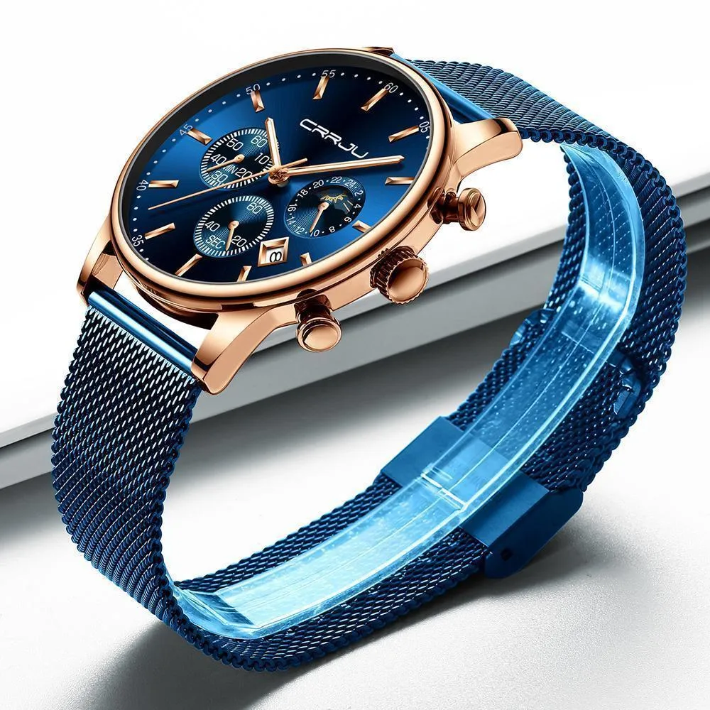 Men's Casual Watch Luxury Mesh Belt Quartz Waterproof