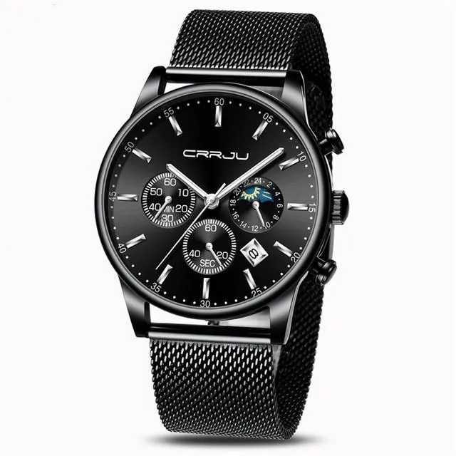 Men's Casual Watch Luxury Mesh Belt Quartz Waterproof