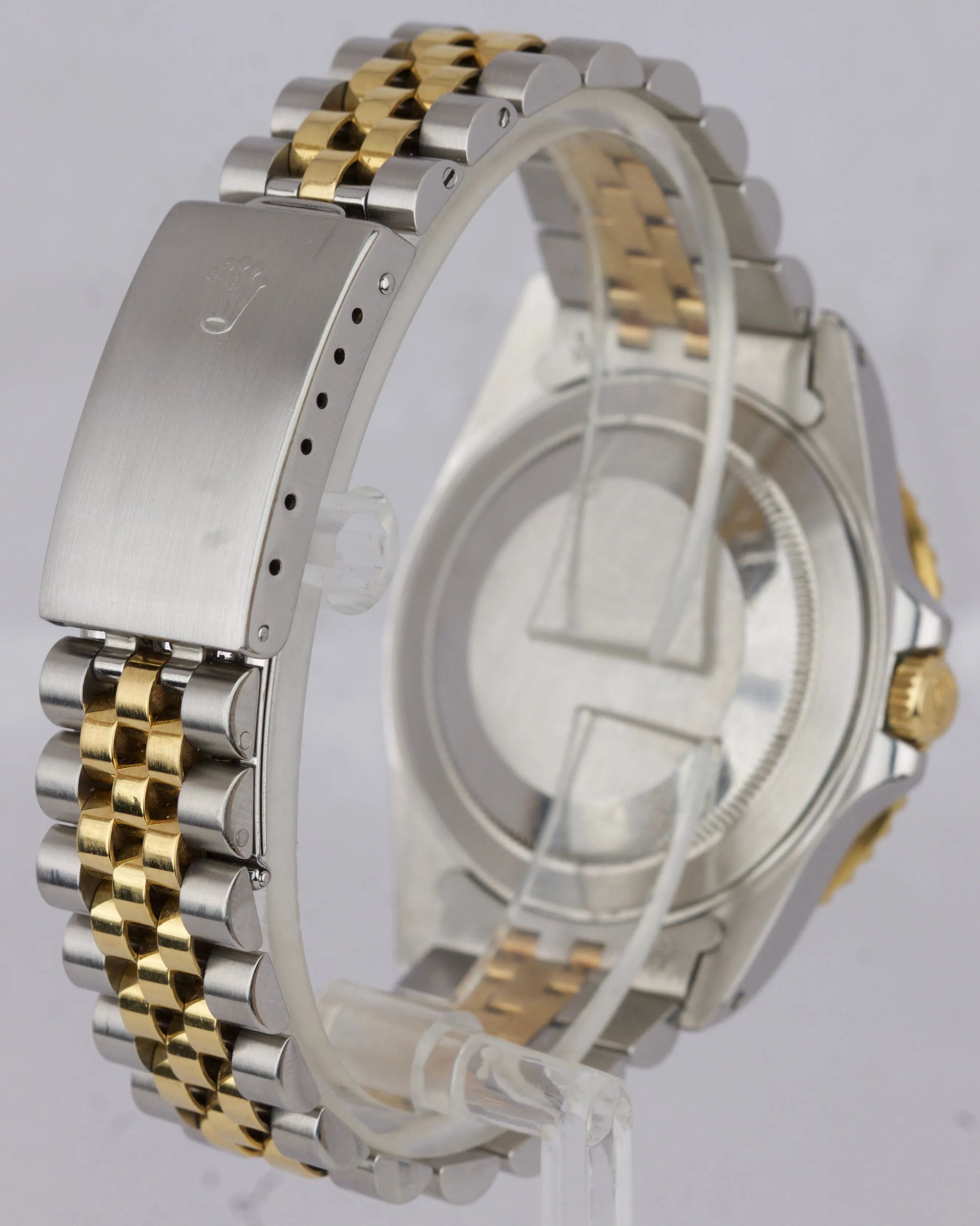 Men's Rolex GMT-Master II 16713 N Two-Tone Gold Steel Black Jubilee 40mm Watch