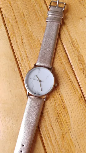 Metallic Rose Marble Watch