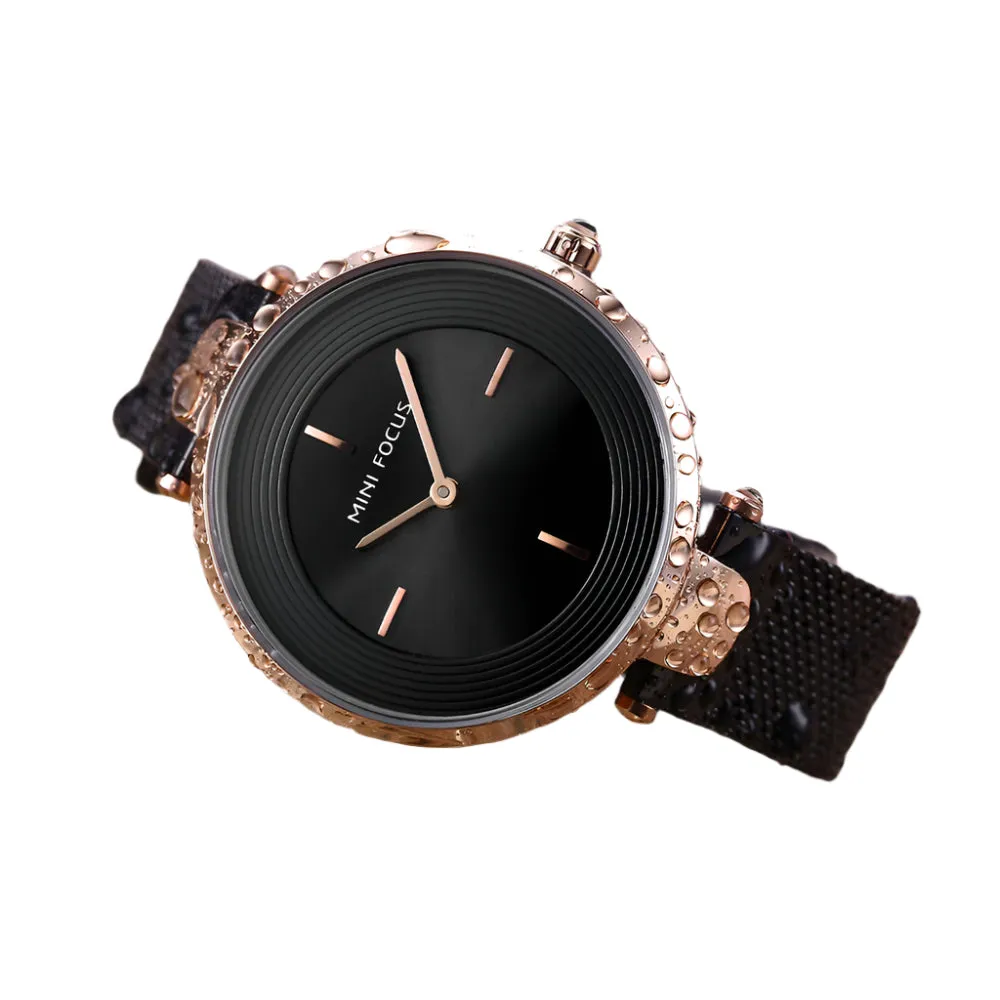 Mini Focus Black Mesh Bracelet Black Dial Quartz Watch for Ladies - MF0195L-03