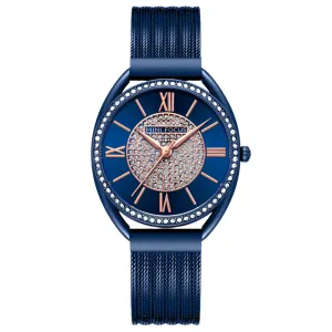 Mini Focus Blue Mesh Bracelet Blue Dial Quartz Watch for Ladies - MF0425L-04