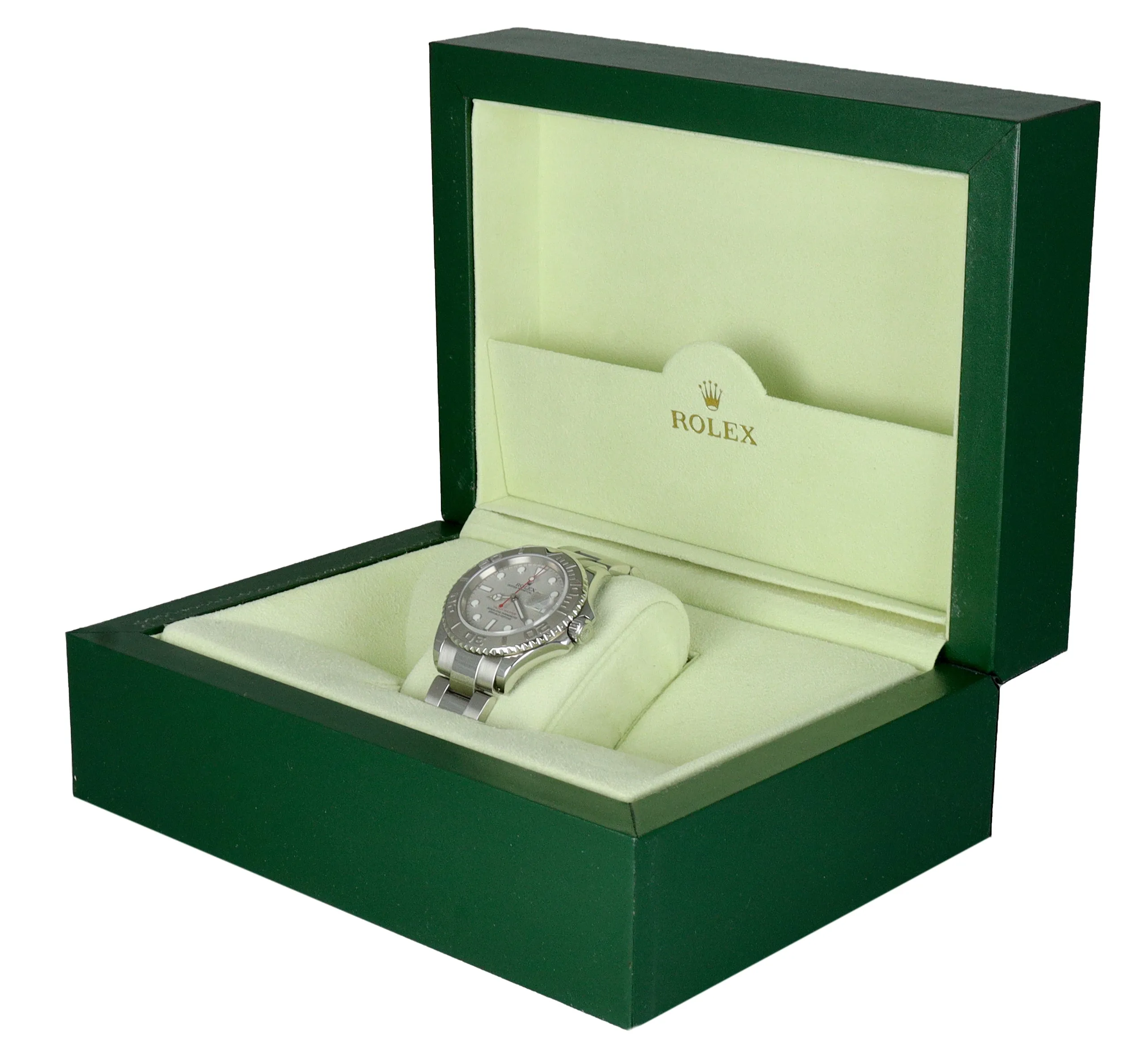 MINT 2007 Rolex Yacht-Master 16622 Z Stainless Platinum 40mm Swiss Date Watch
