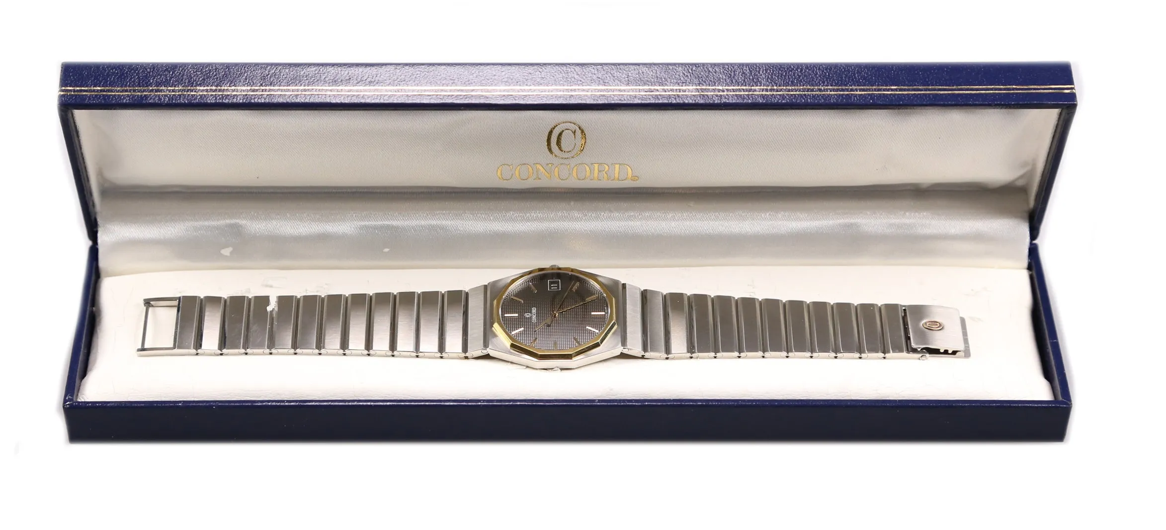 MINT Concord Mariner Stainless Steel 18K Gold 31mm 15-78-117 Quartz Date Watch