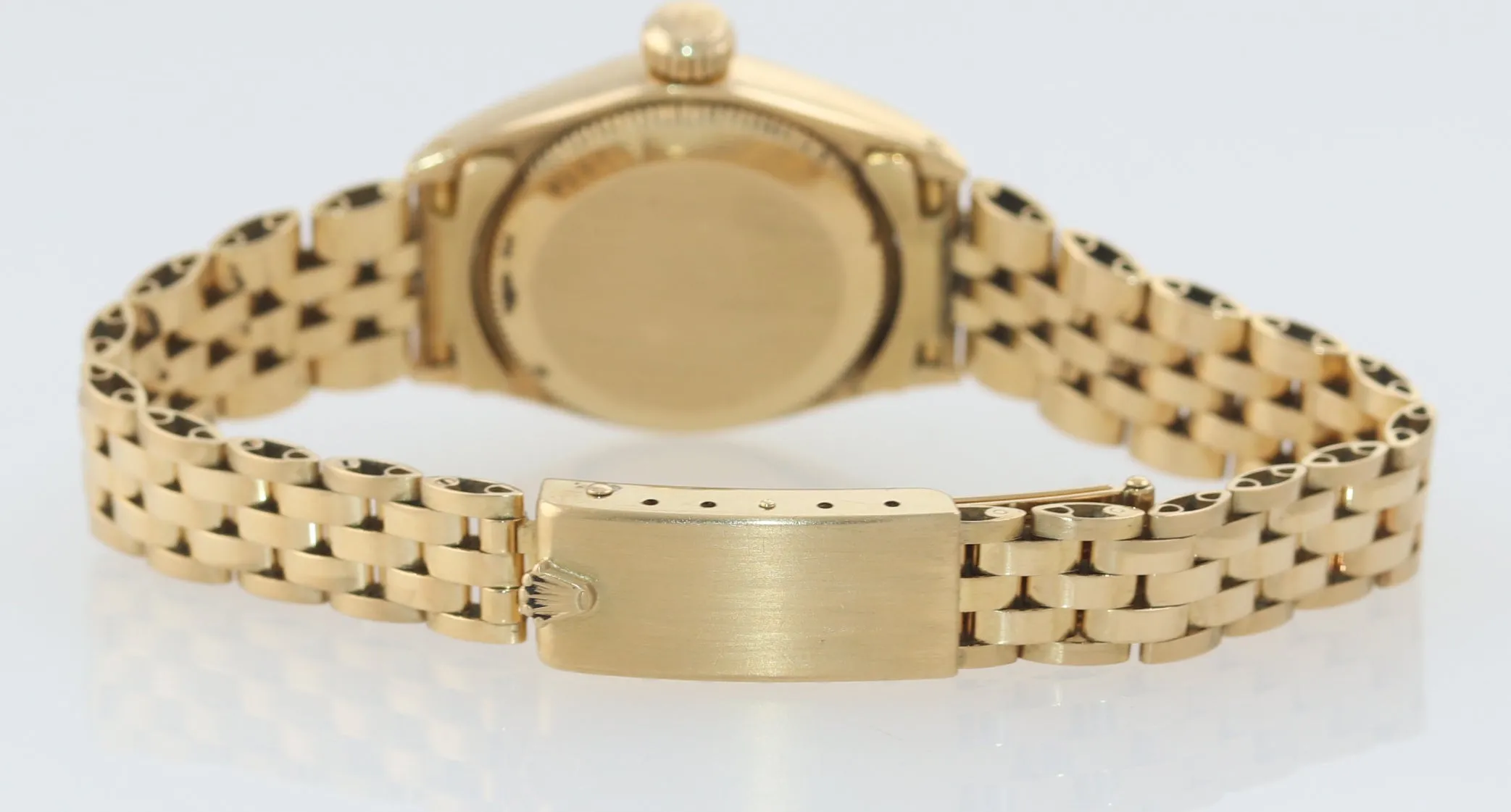 MINT Ladies Rolex 24mm 6719  solid 14k Yellow Gold Jubilee Champagne 6917 Watch