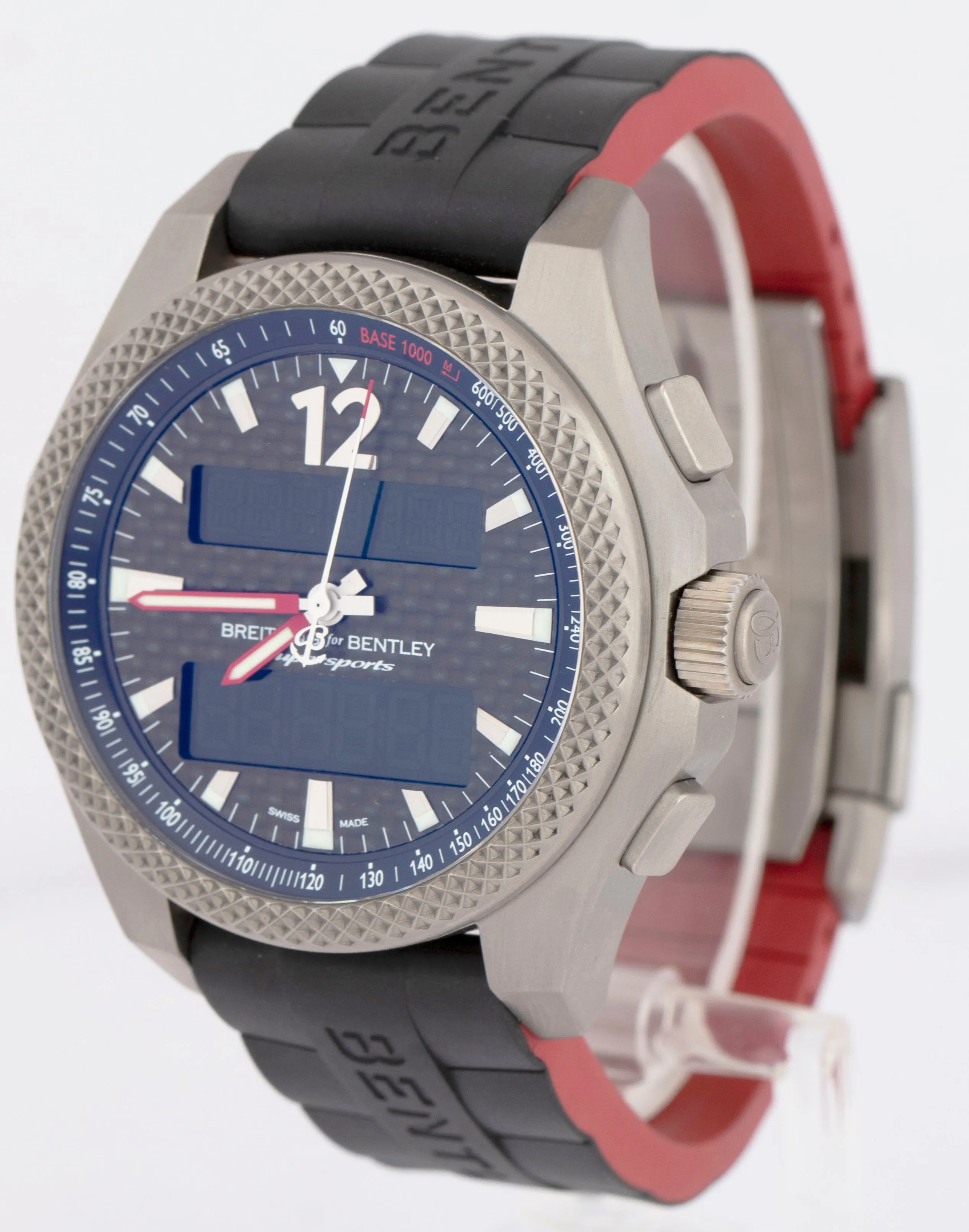 MINT PAPERS Breitling Bentley Supersports Titanium 46 EB5520 BF47 Red Watch BOX