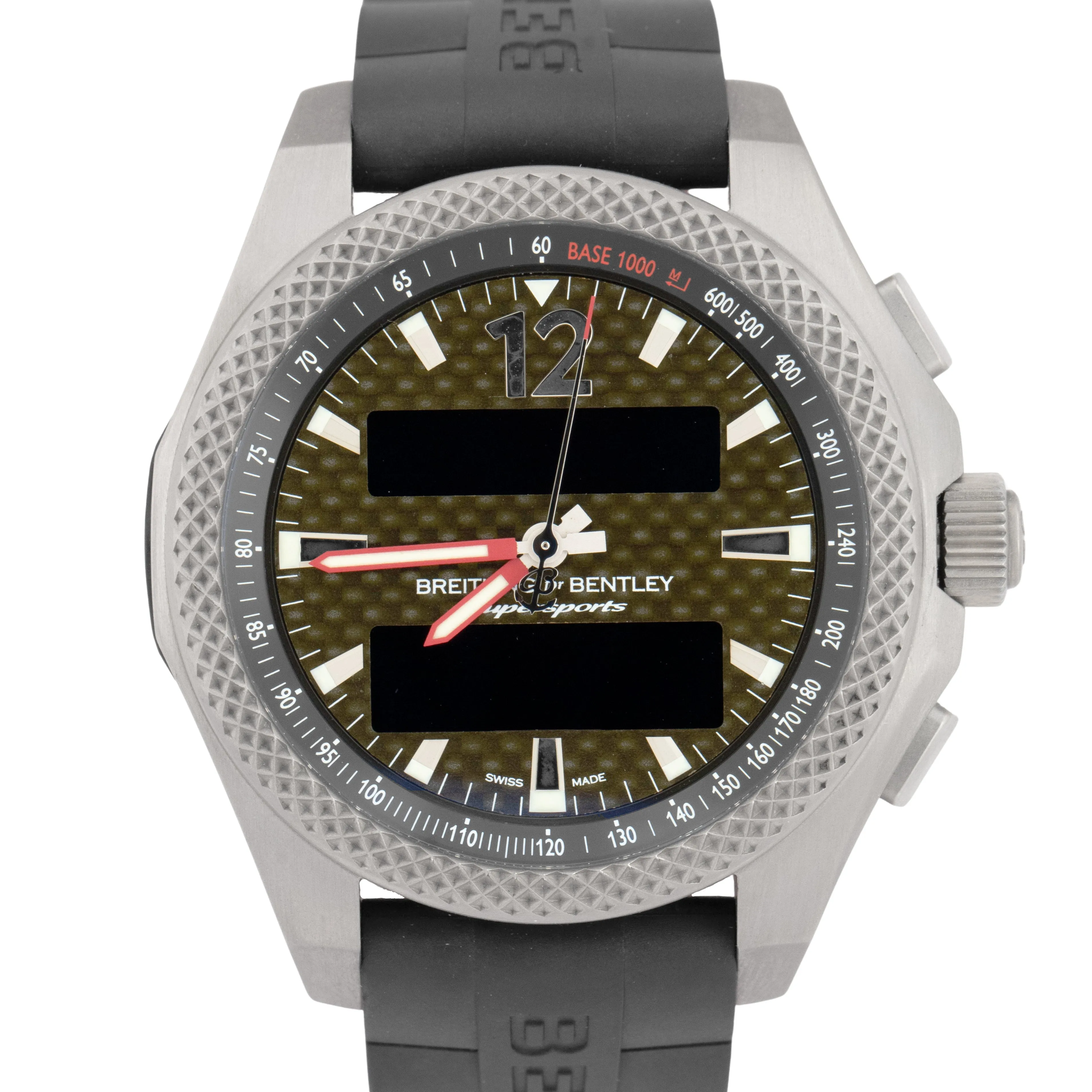 MINT PAPERS Breitling Bentley Supersports Titanium 46 EB5520 BF47 Red Watch BOX