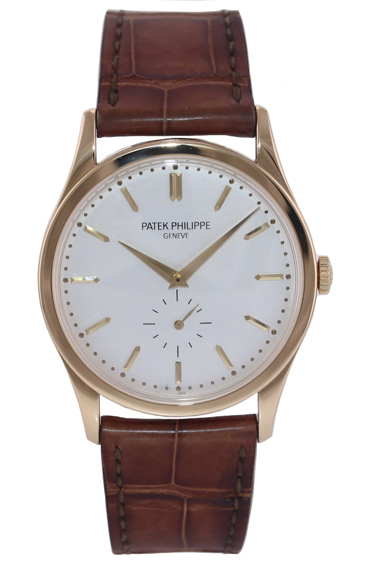 MINT Patek Philippe 5196J 37mm Yellow Gold Calatrava Brown Leather Watch Box