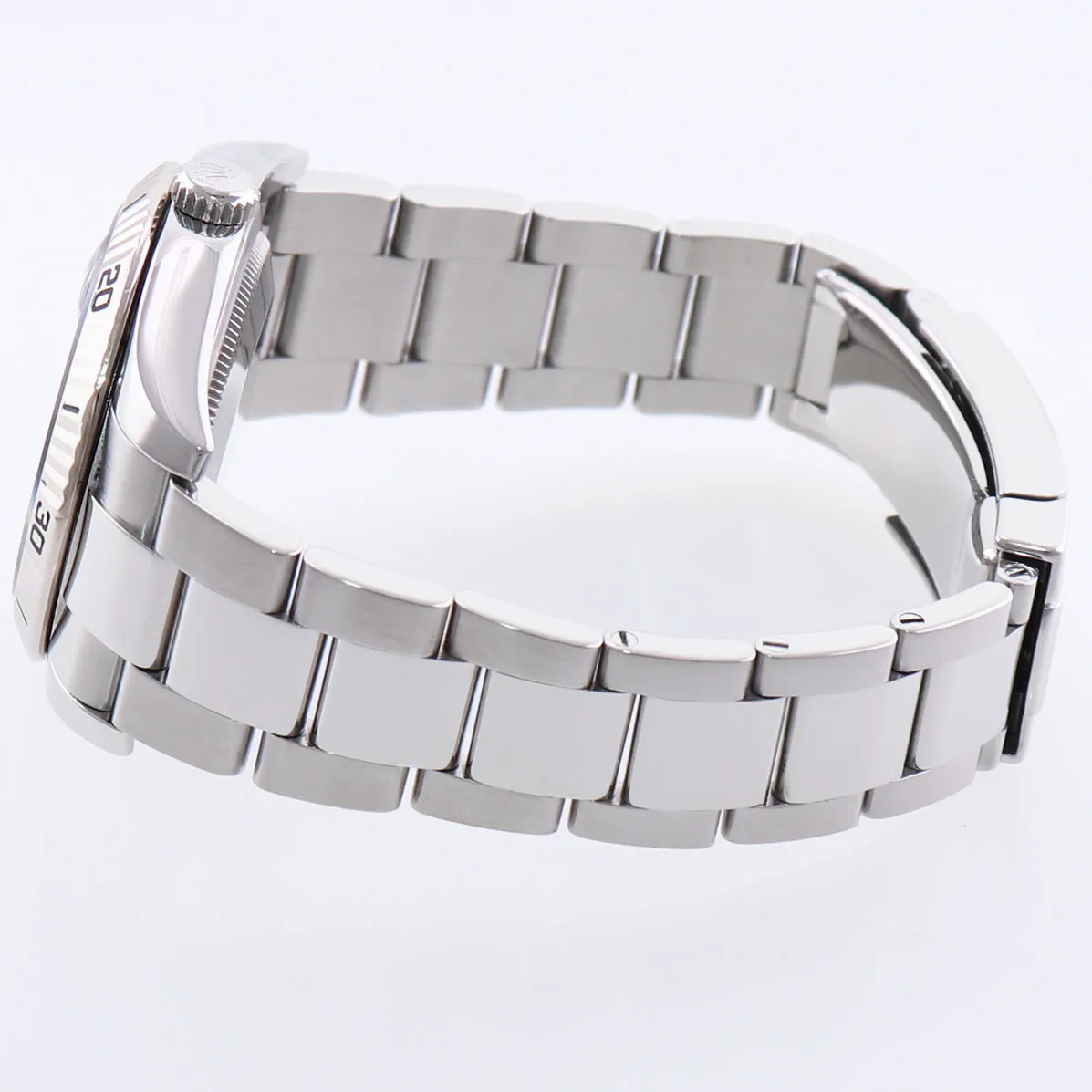 MINT Rolex DateJust Turn-O-Graph 116264 Blue Steel White Gold Fluted Bezel Watch