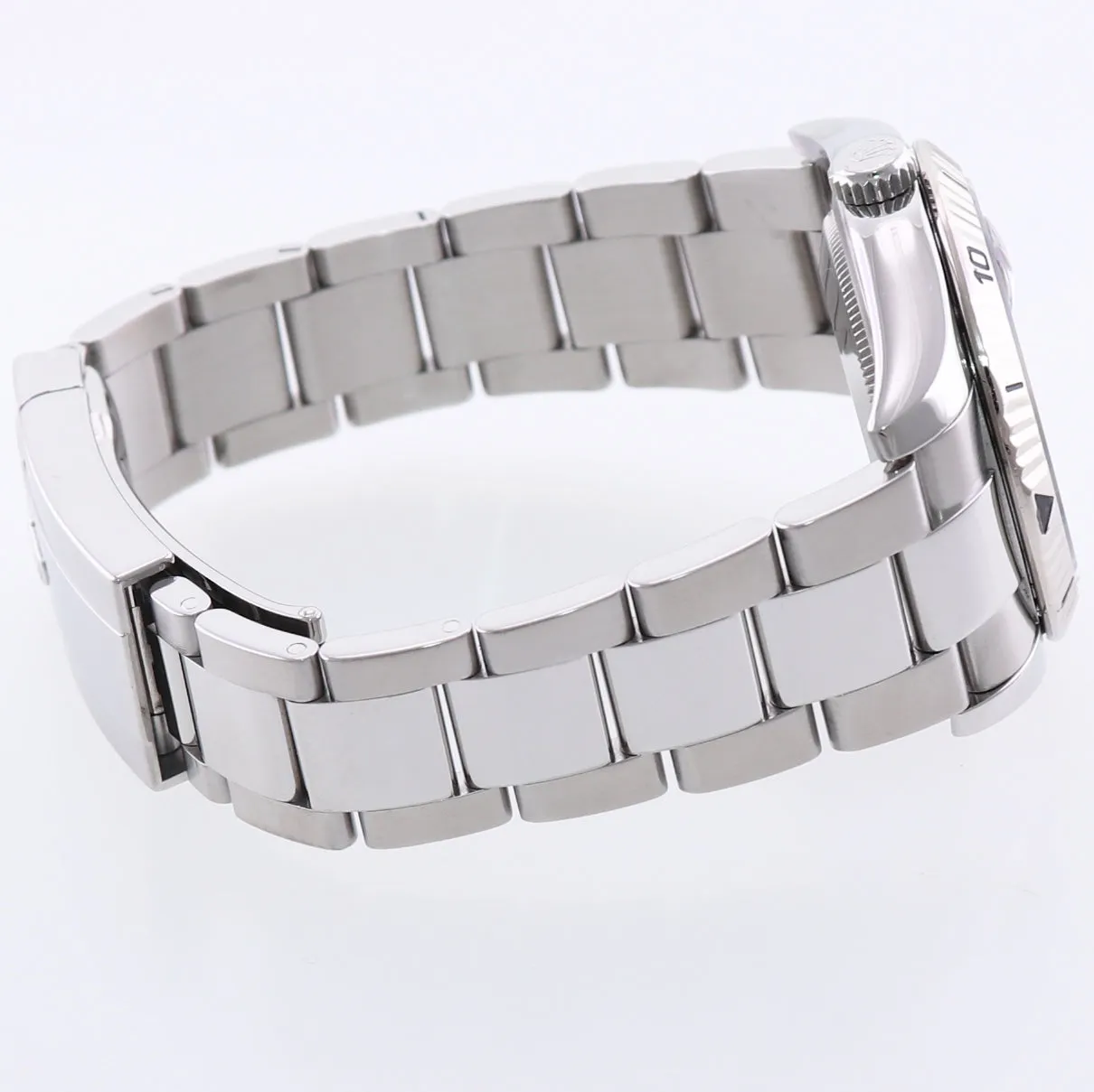 MINT Rolex DateJust Turn-O-Graph 116264 Blue Steel White Gold Fluted Bezel Watch