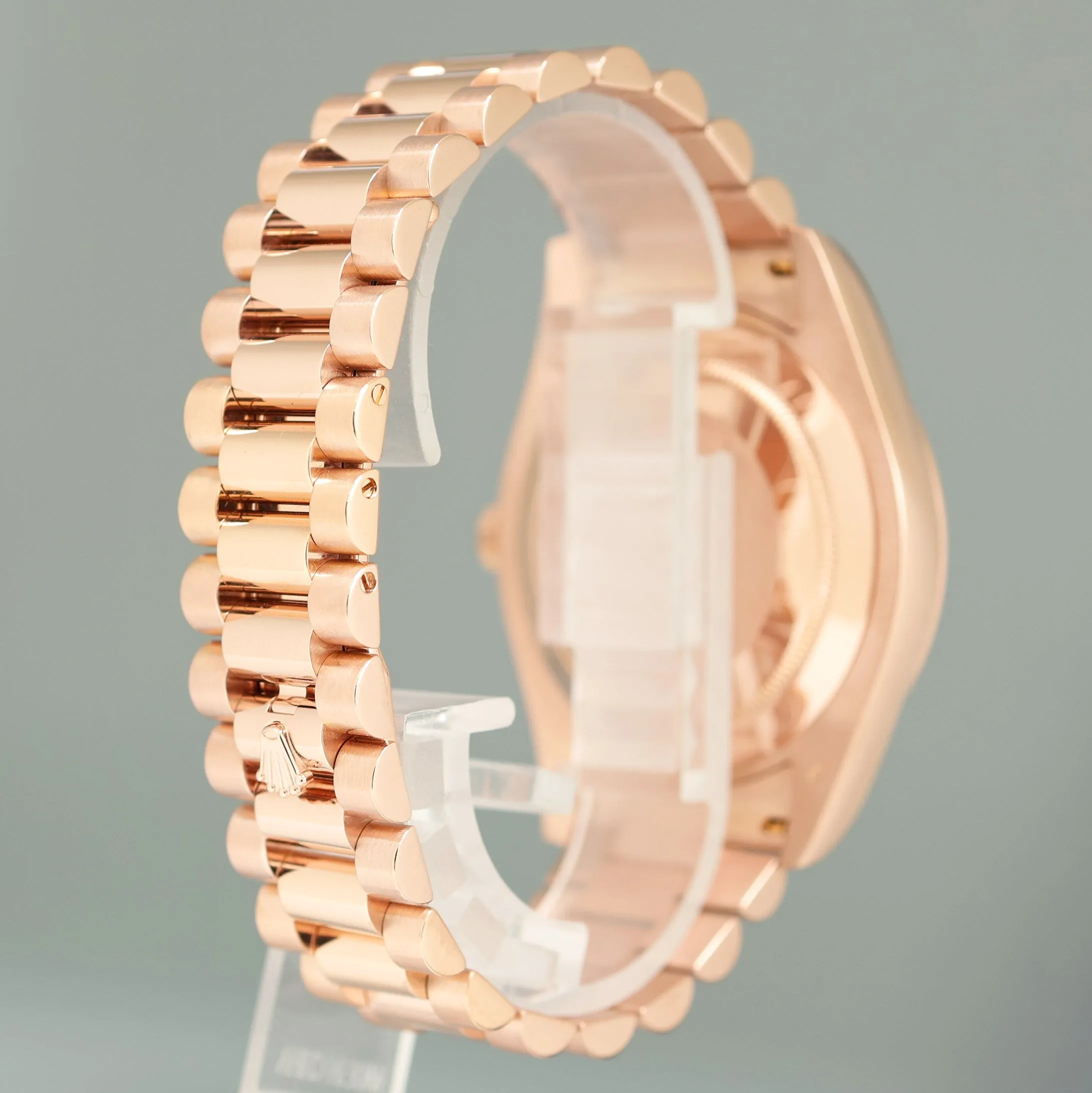 MINT Rolex Day Date II President Rose Gold Ivory Roman 41mm 218238 Watch Box