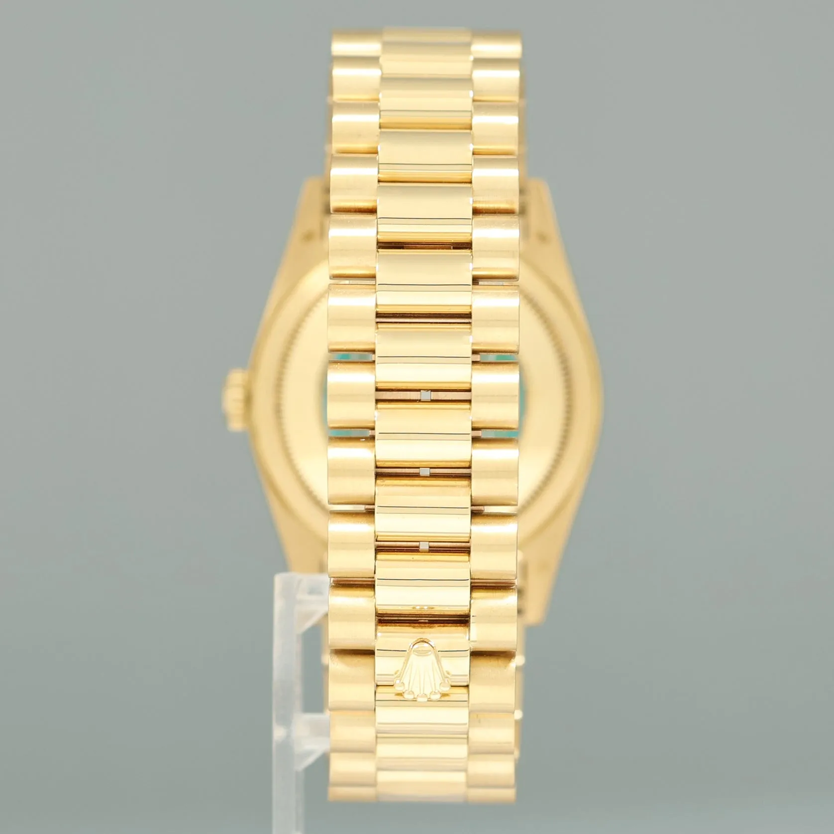 MINT Rolex President Champagne Diamond Lugs Bezel Double Quick Gold 18238 Watch
