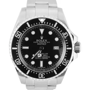 MINT Rolex Sea-Dweller Deepsea 116660 Stainless Steel 44mm Black Dive Watch