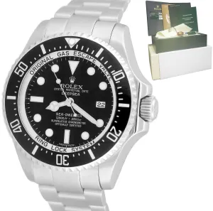MINT Rolex Sea-Dweller Deepsea Stainless Steel 44mm Black Dive Watch 116660 B P
